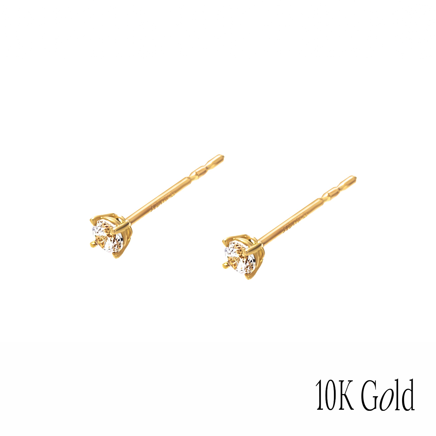 10K純金,K金飾品,單鑽耳環,精品耳環