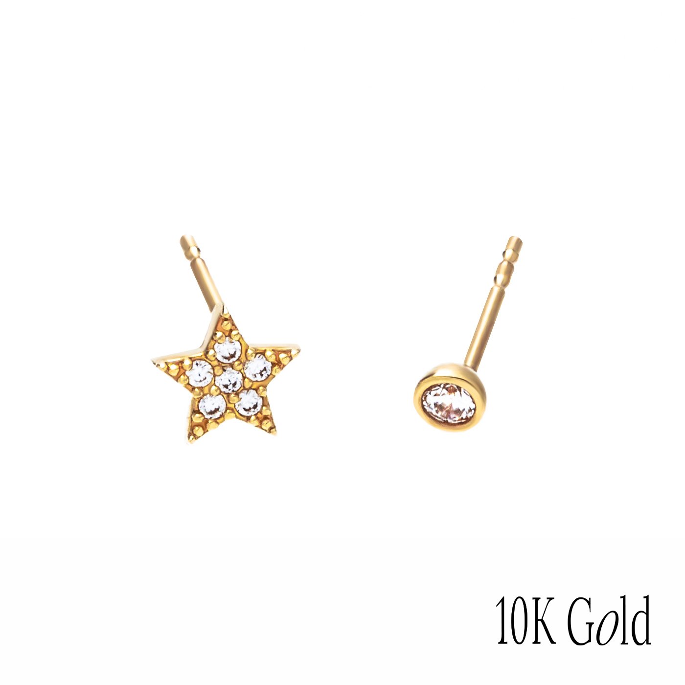 10K純金,K金飾品,星星耳環,精品耳環