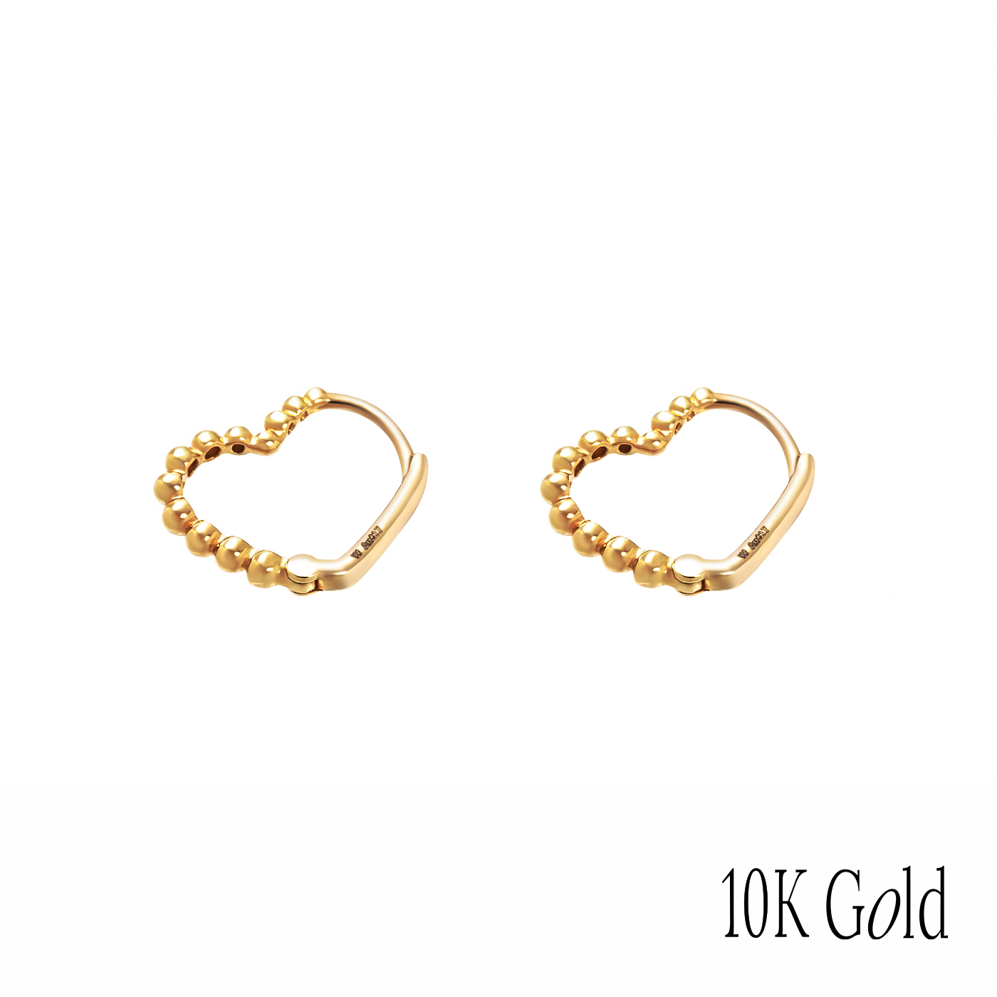 10K純金,K金飾品,愛心耳環,精品耳環