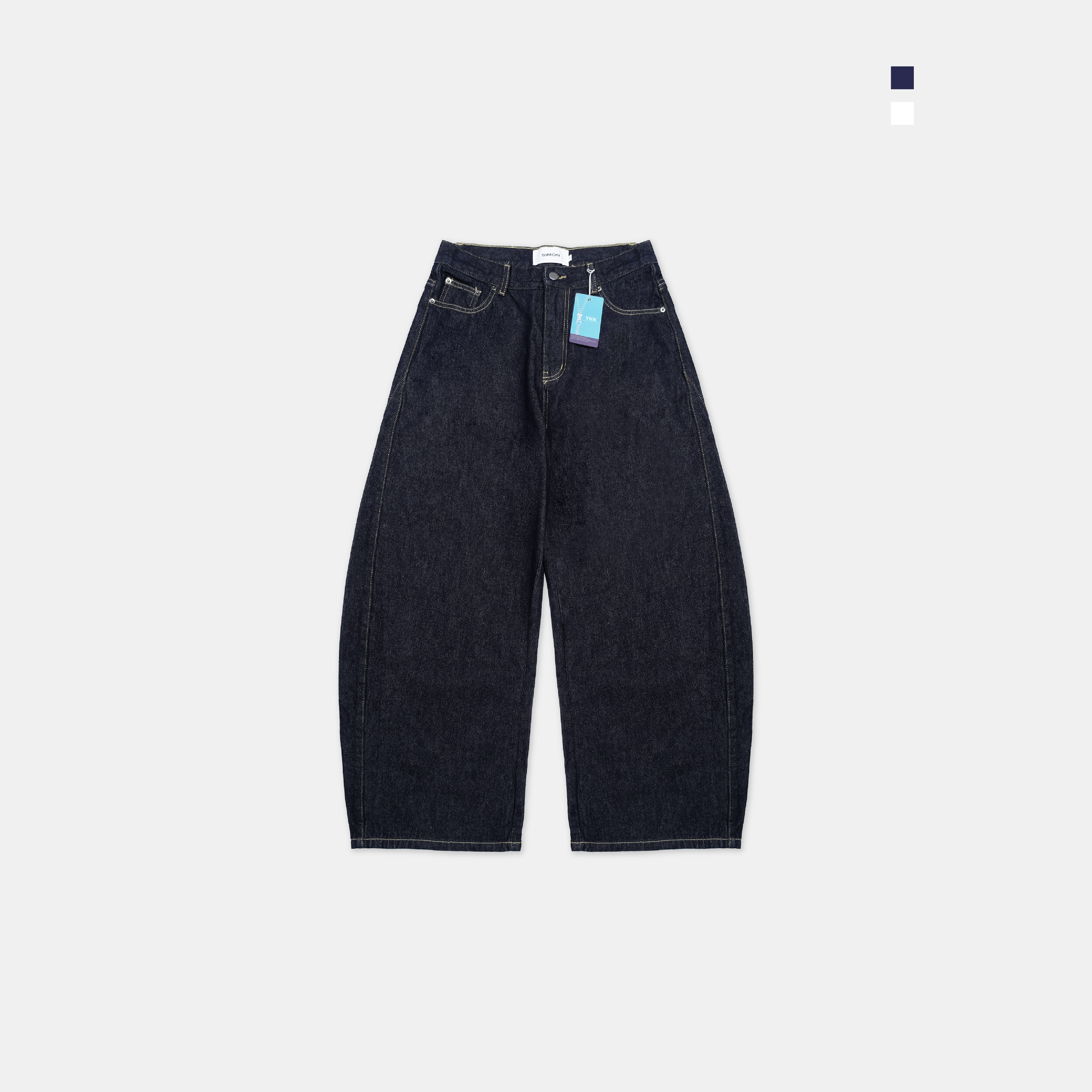 SIMON MADE BW-2511 基礎 立體 彎刀 單寧 牛仔褲