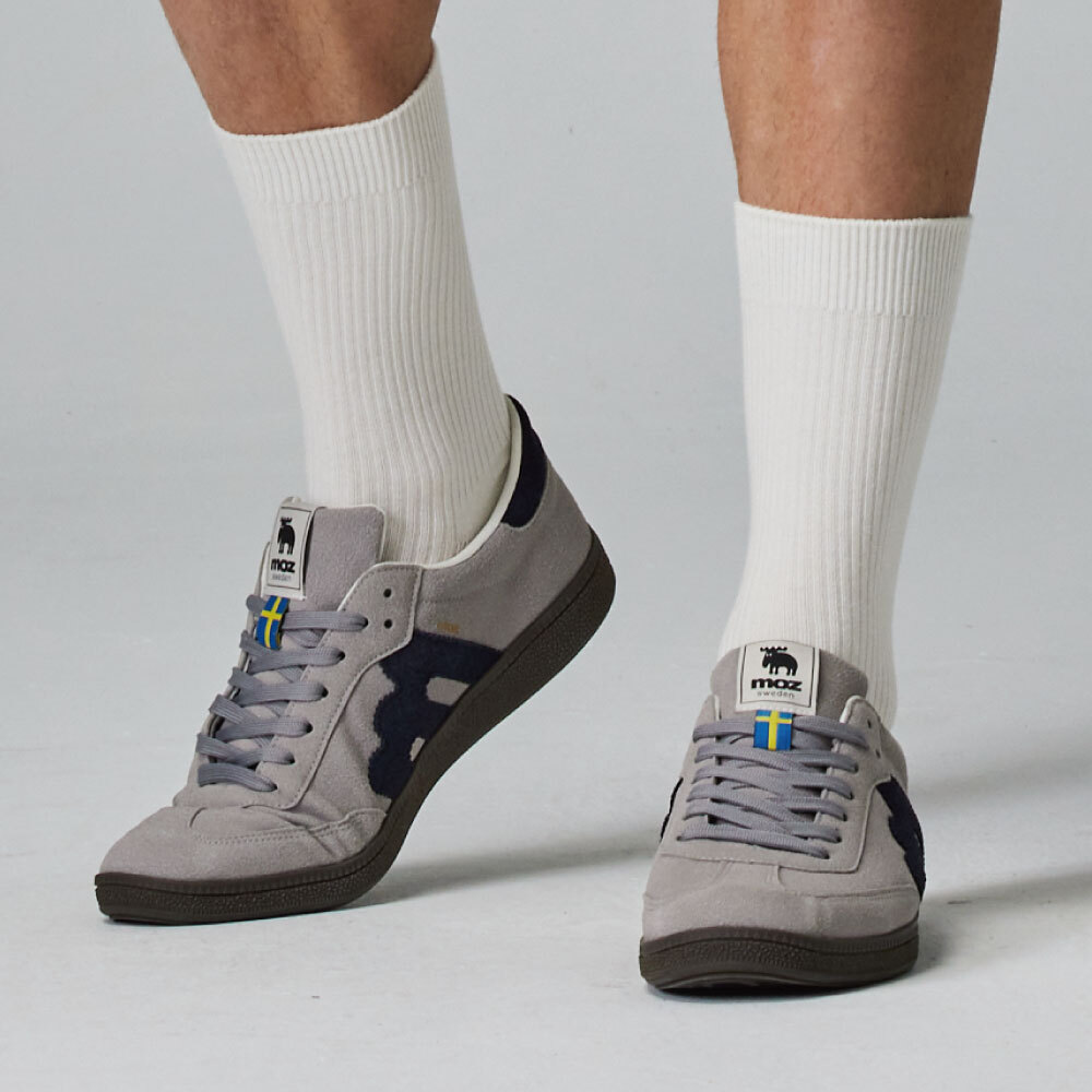 【熱銷】moz瑞典 駝鹿 經典再現 復古 德訓鞋 (炭灰)