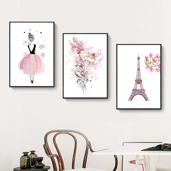 一人浪漫無框掛畫