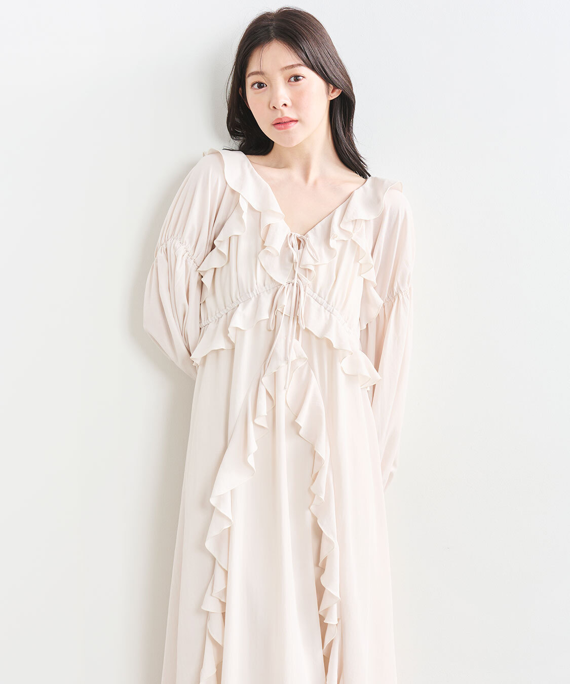 [預購] 折扣 COCO DEAL 荷葉邊長洋裝