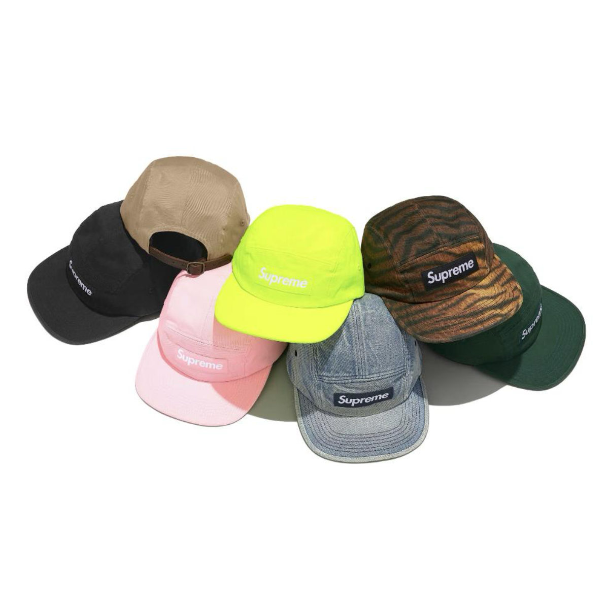 現貨┃Supreme 25FW Washed Chino Twill Camp Cap 五分割帽 水洗 老帽