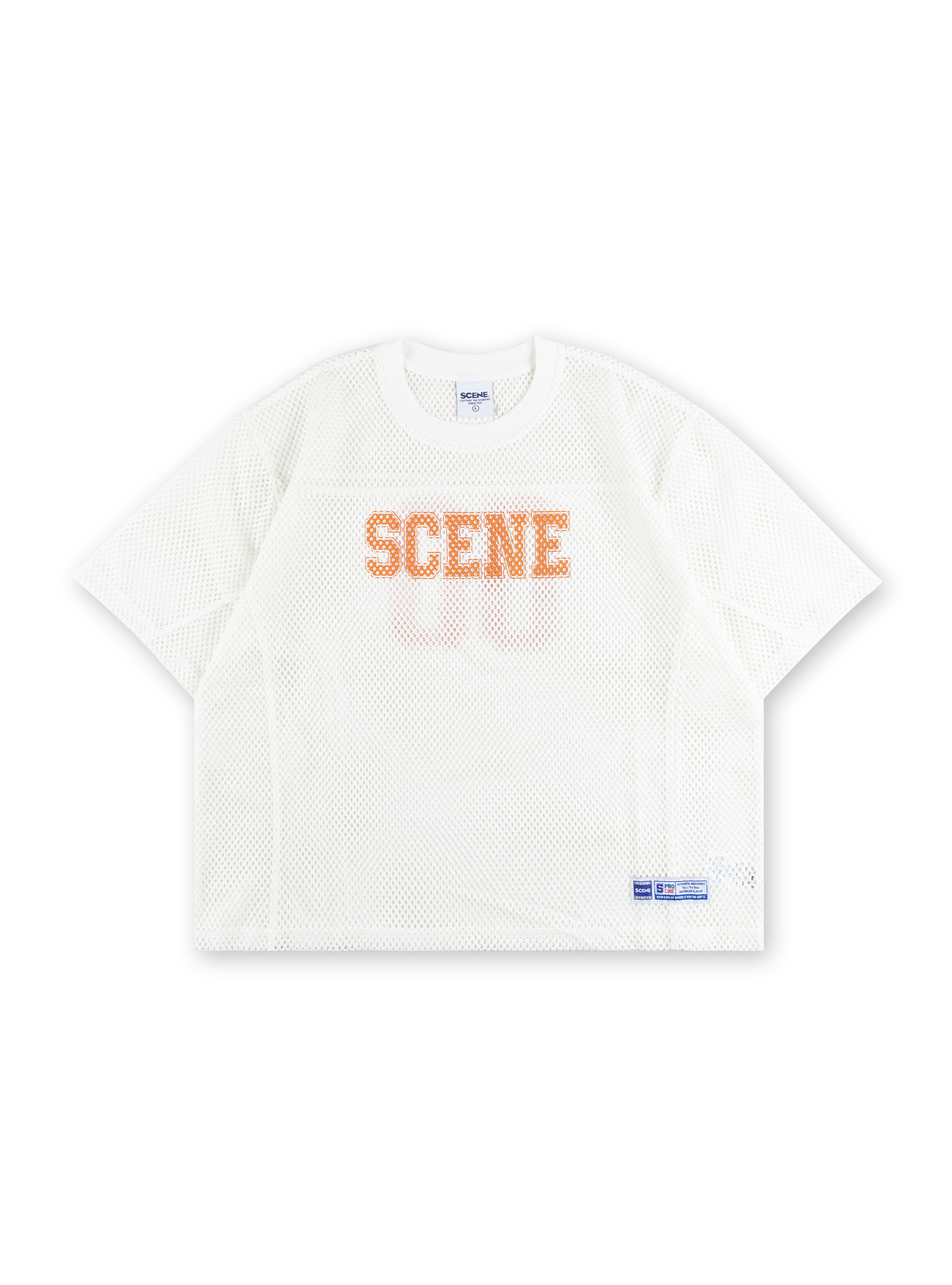 SCENE MESH_ST // CREAM_ORANGE