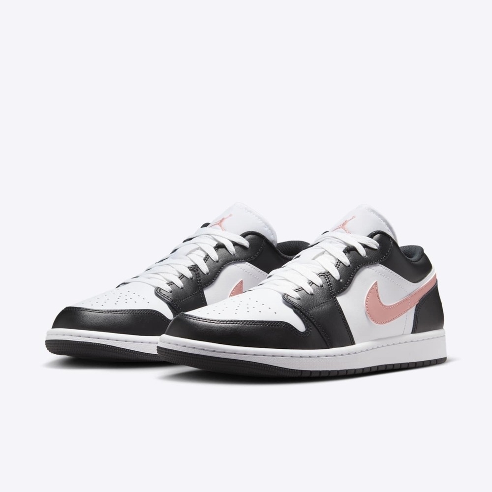 NIKE 休閒鞋 AIR JORDAN 1 LOW 黑白粉 低筒 男 553558-165
