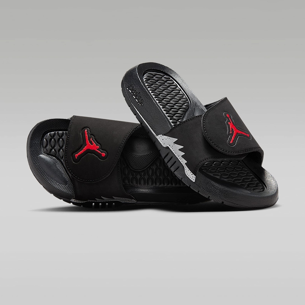 NIKE 拖鞋 JORDAN HYDRO V RETRO GS 黑紅 4代 女 555511-061