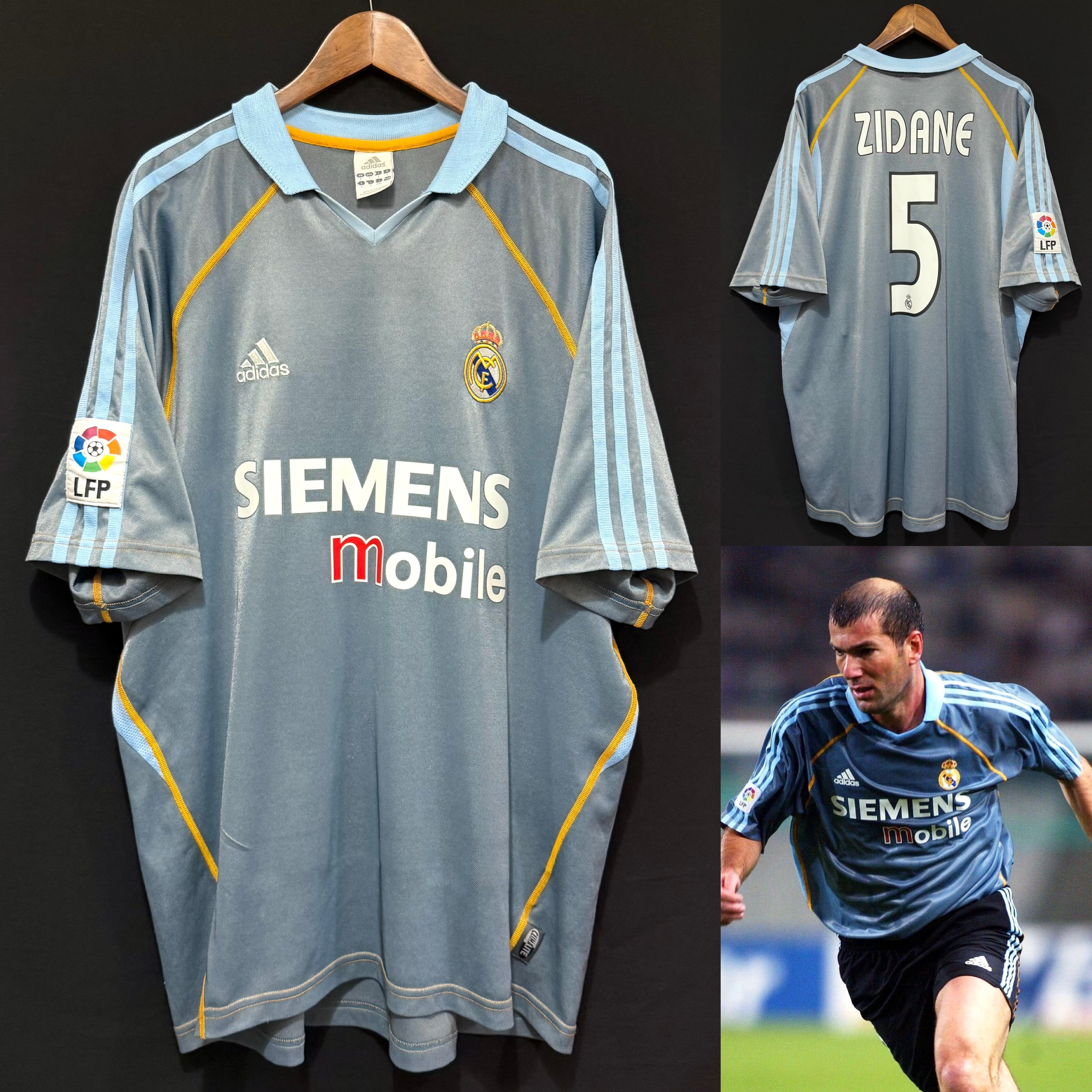 Real Madrid 2003-2004 Adidas Third Shirt #5 ZIDANE