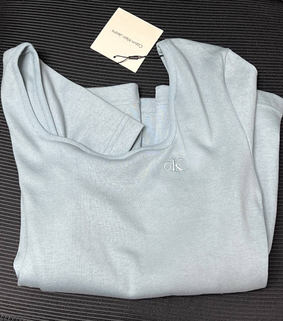 [S] CALVIN KLEIN ARONA COTTON RIB BABY TEE DRESS, SP47606642-47AB007440 (SCK791)