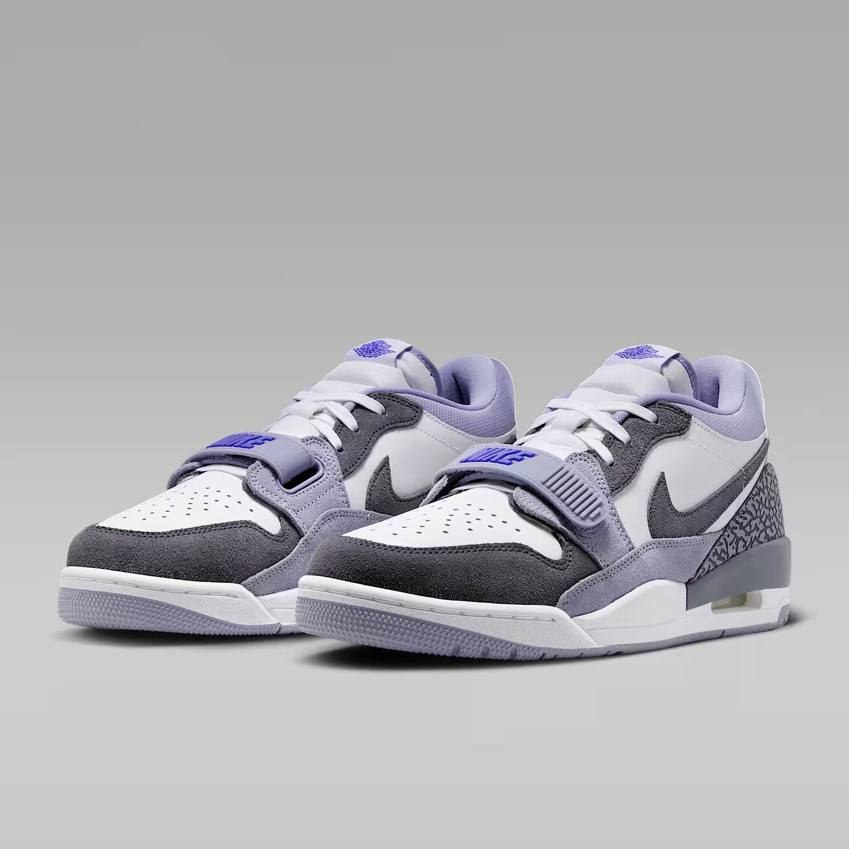 NIKE 籃球鞋 AIR JORDAN LEGACY 312 LOW 白灰紫 爆裂紋 男 CD7069-108