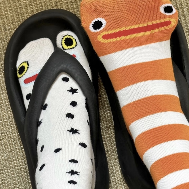 《09017》逗趣花園鰻短襪襪