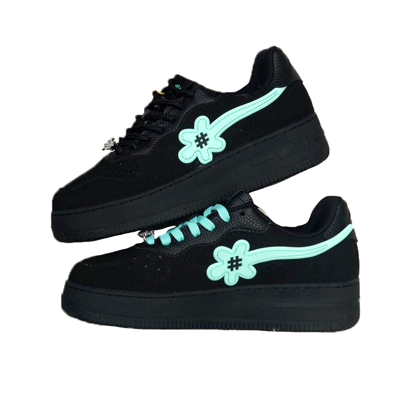 WTP "ICED" GOAT Kicks Black/T.BLUE 黑藍 小花鞋  刺繡小花鞋 男女款 WTP-13 [台灣現貨]