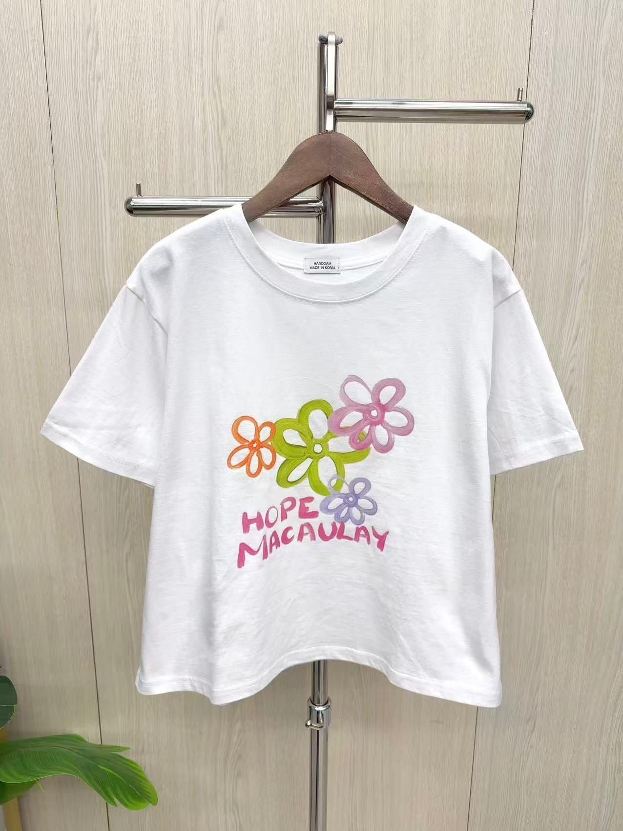 韓國高質花圖Handdam tee~105D