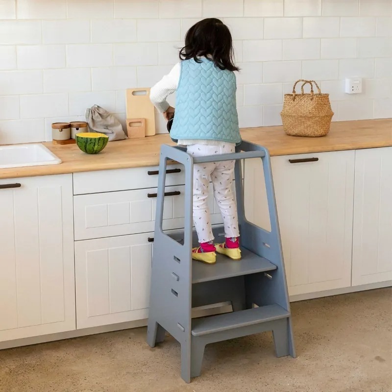 AVDAR廚房學習塔 (霧藍灰)