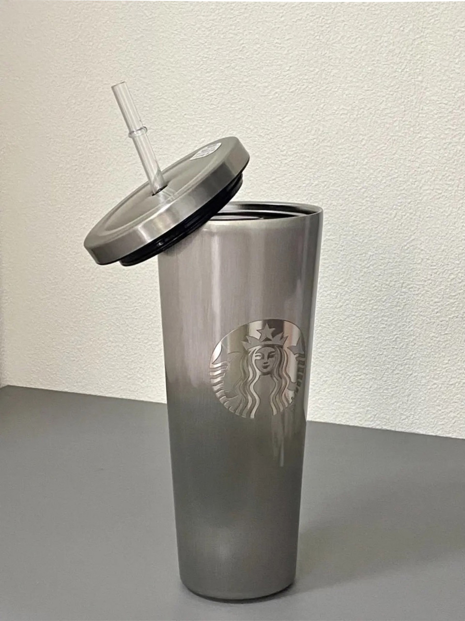 STARBUCKS 星巴克 貓眼漸變 灰色 吸管杯 保溫杯 水杯 不鏽鋼 / 預購