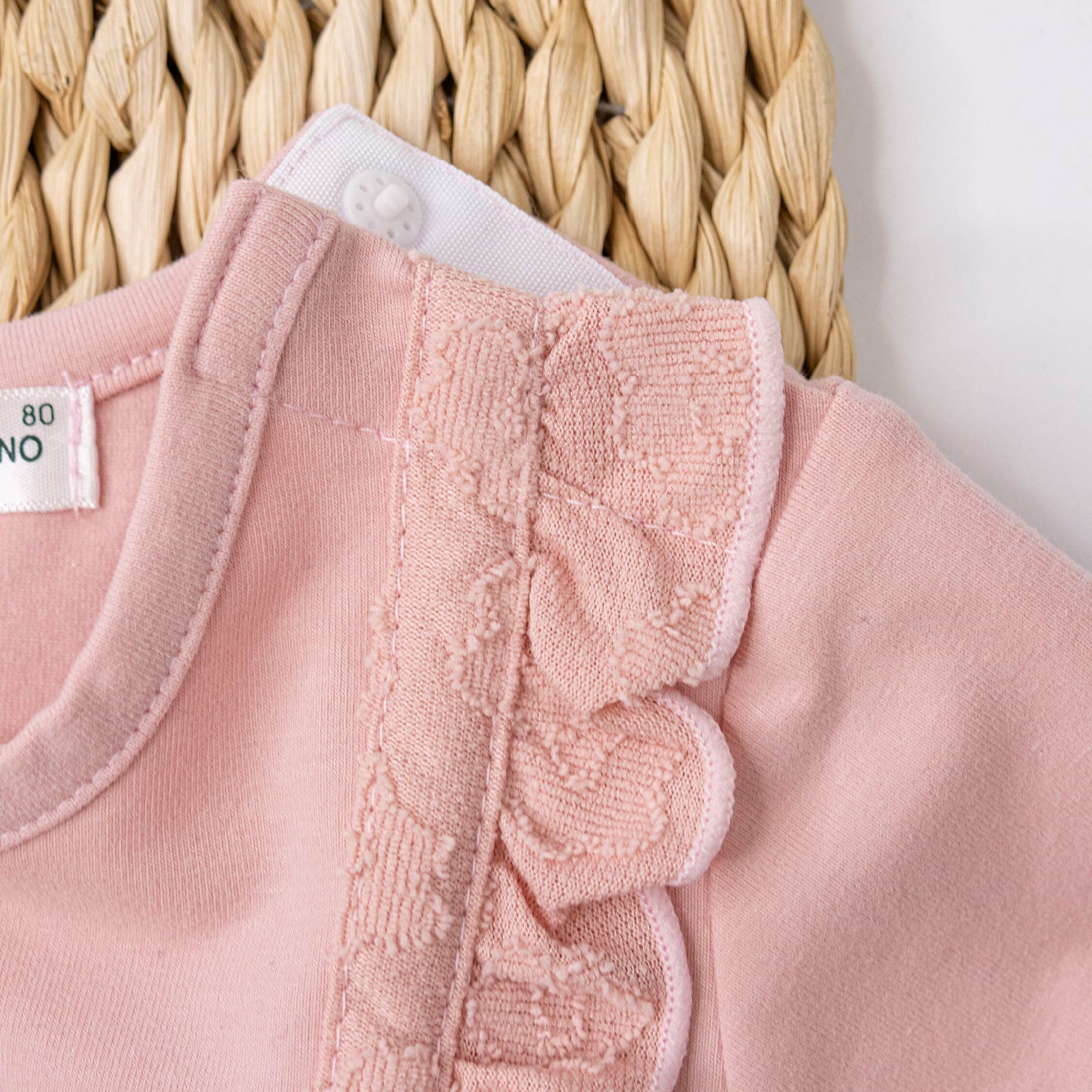 范侖鐵諾【32549】俏麗小熊花花紋理假兩件上衣＊二色