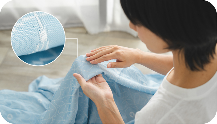 雙面立體提花結構示意圖