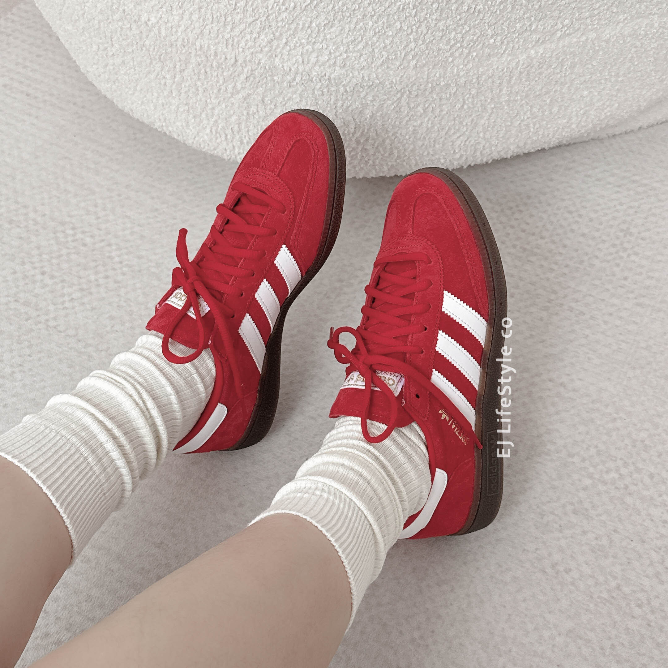 ADIDAS HANDBALL SPEZIAL 正紅色 紅白 金標 焦糖底 男女鞋 FV1227 / 現貨