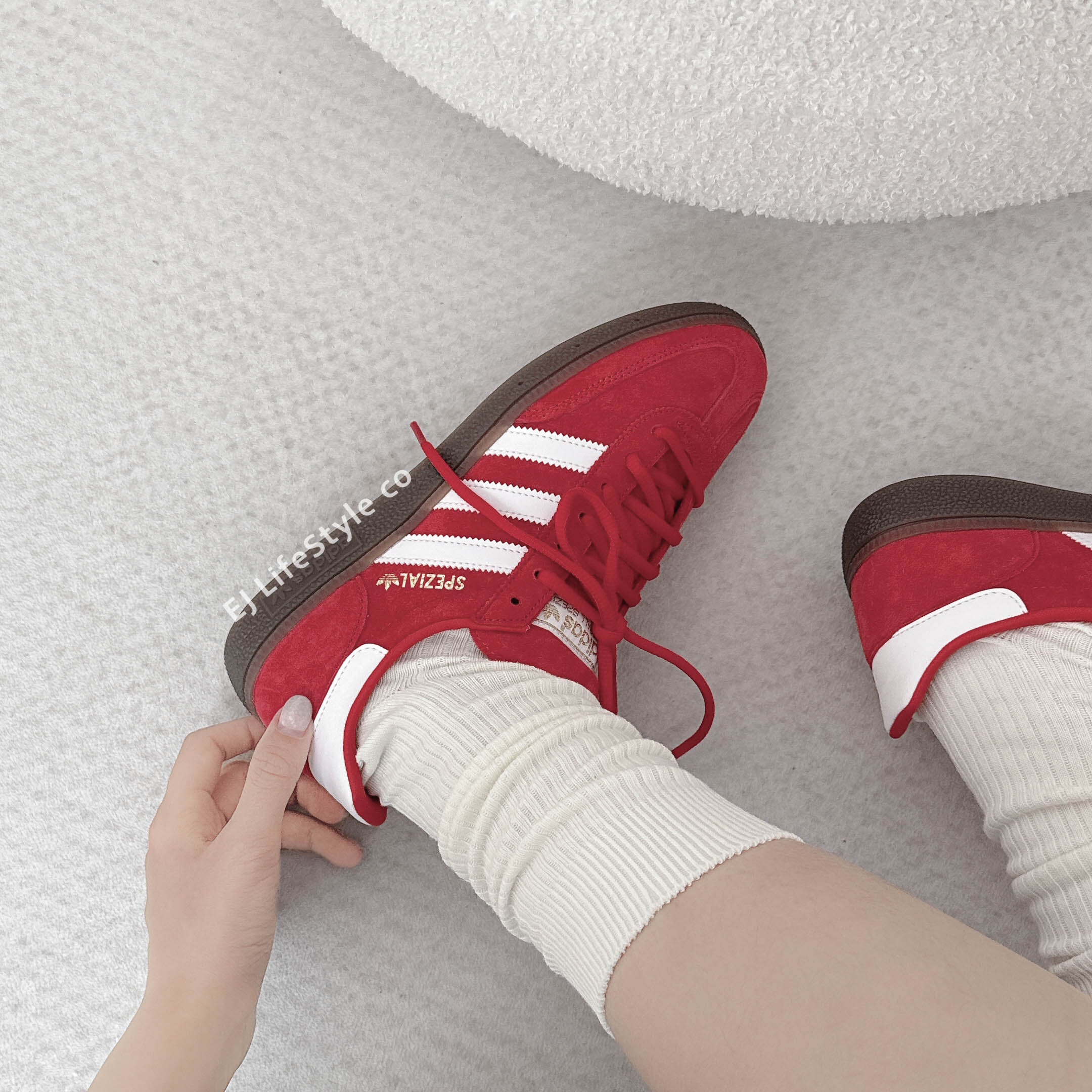 ADIDAS HANDBALL SPEZIAL 正紅色 紅白 金標 焦糖底 男女鞋 FV1227 / 現貨