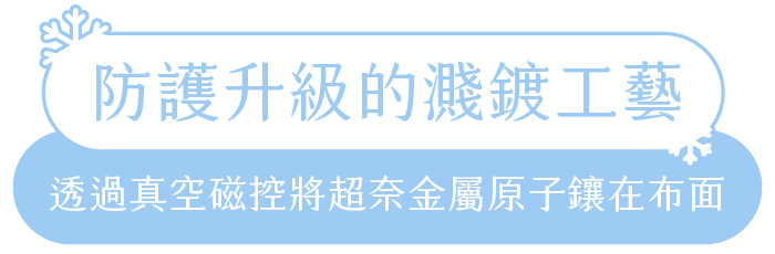 防護升級的濺鍍工藝｜透過真空磁控將超奈金屬圓子鑲在布面