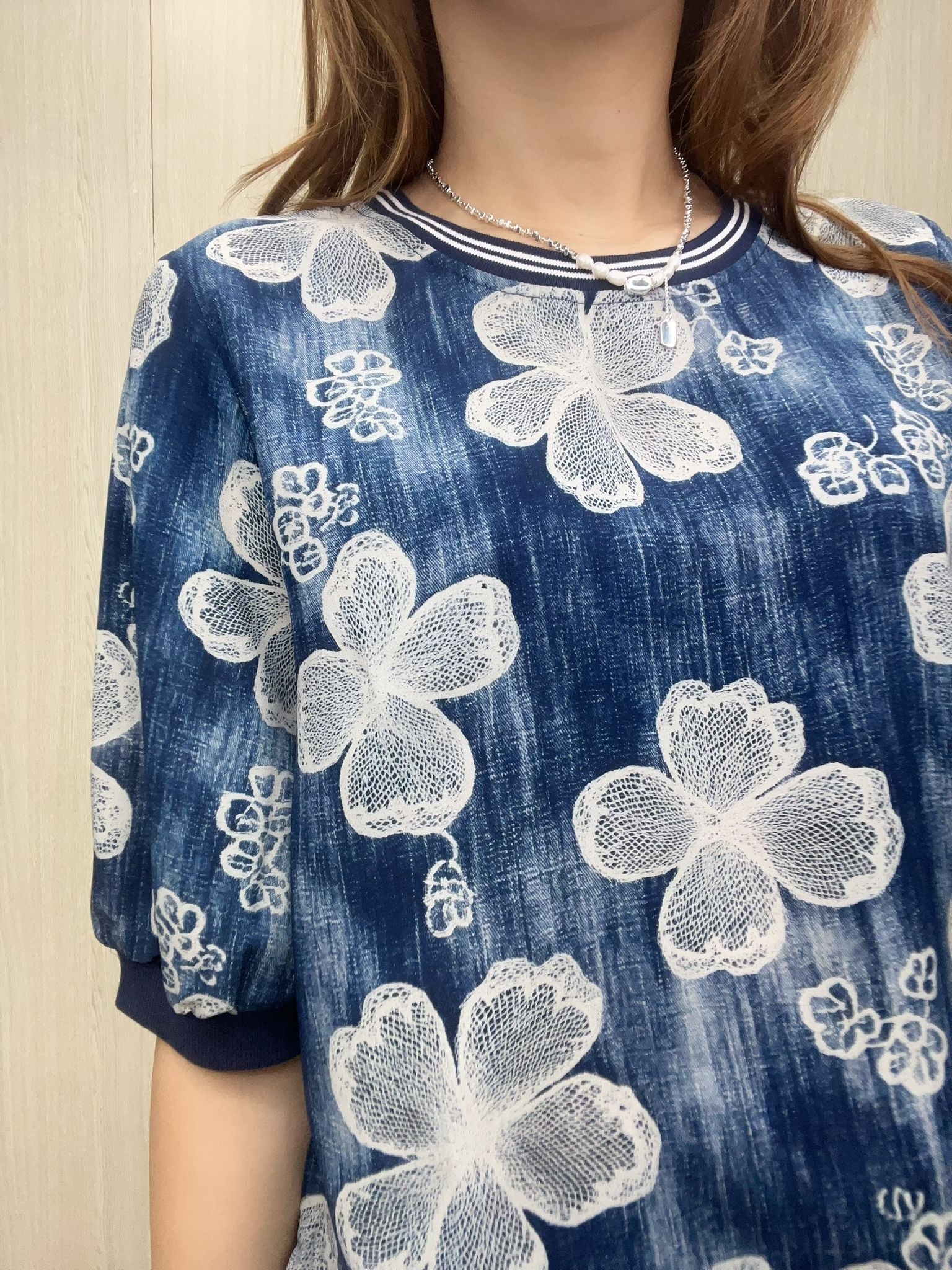 韓國高質免燙花圖Comme top ~105L