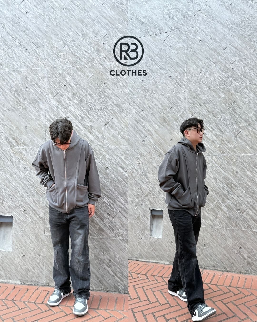 『RB』自訂款現貨 設計解構cleanfit連帽外套