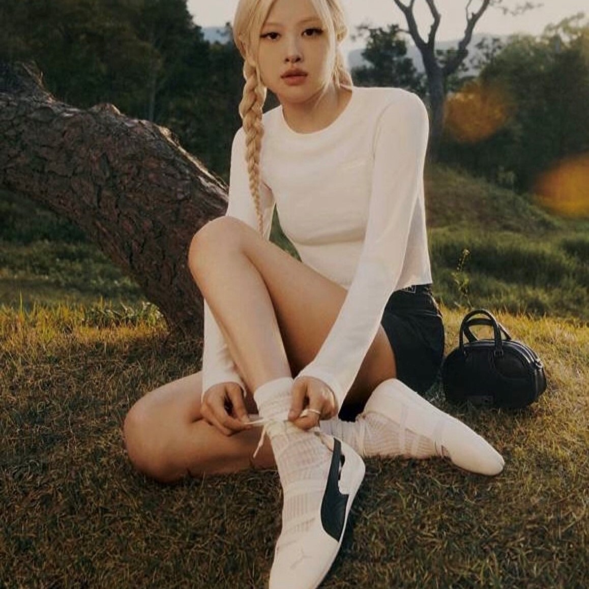 PUMA x ROSÉ 聯名流行系列 米白 薄長T恤 女 63380577