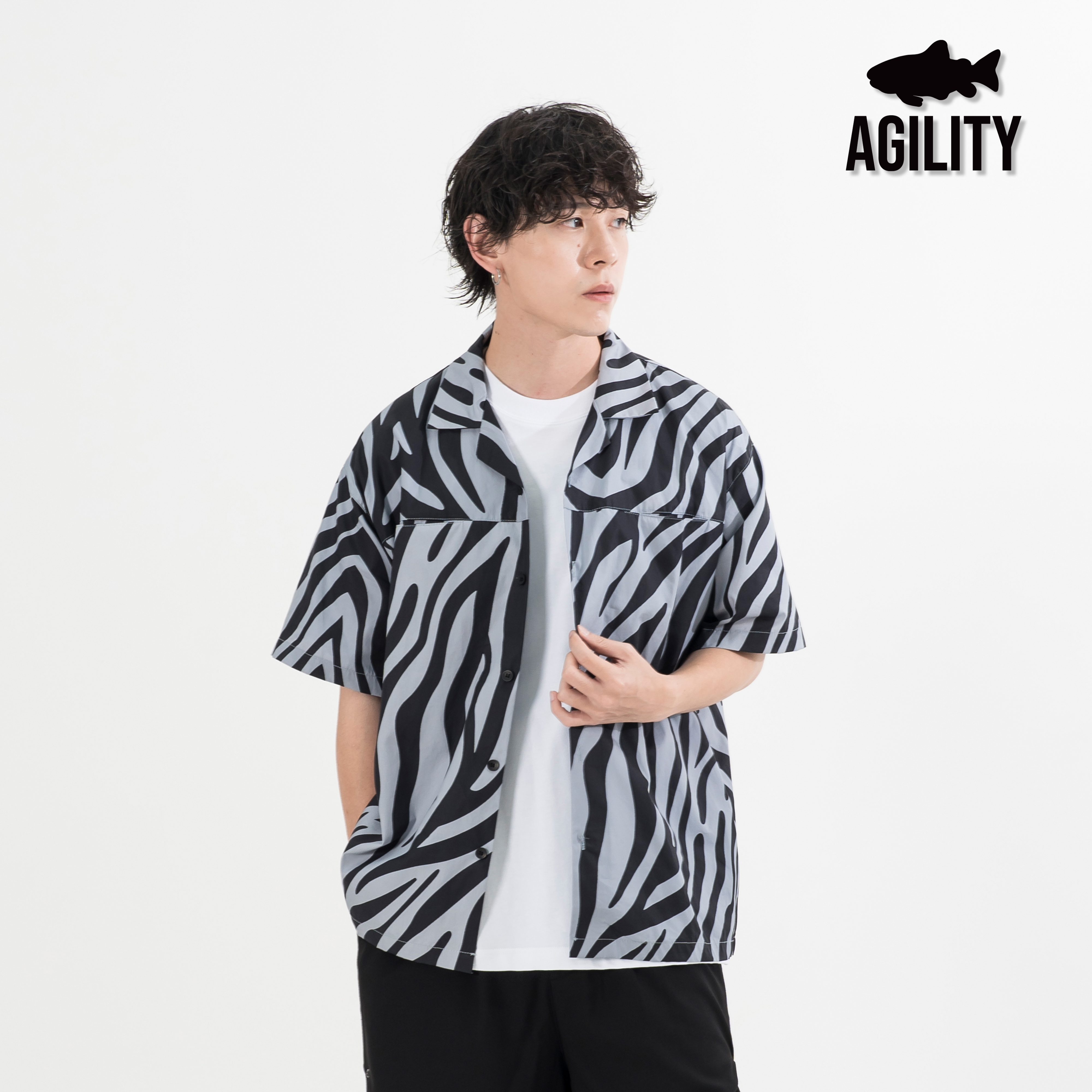 AGILITY Zebra Print Cuban Collar Shirts 斑馬紋 古巴領 短袖襯衫 [LS08]