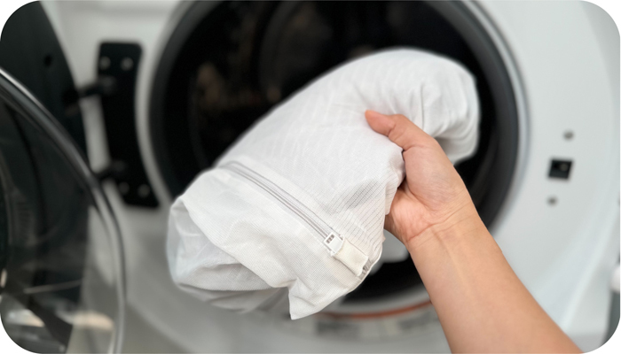 冰涼毯放洗衣袋機洗示意圖
