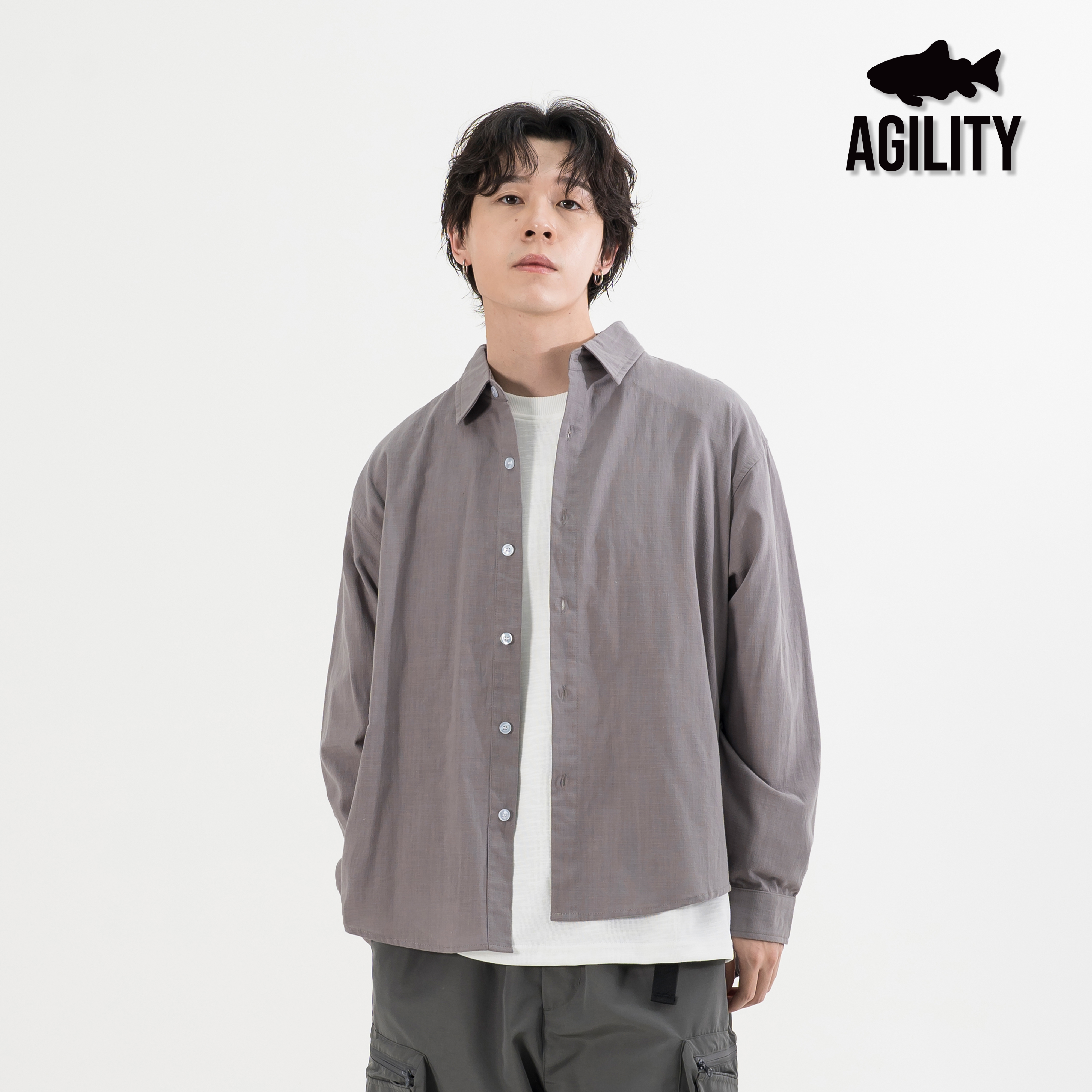AGILITY Cotton Linen LS Shirts 寬版 棉麻 長袖襯衫 [CS01]