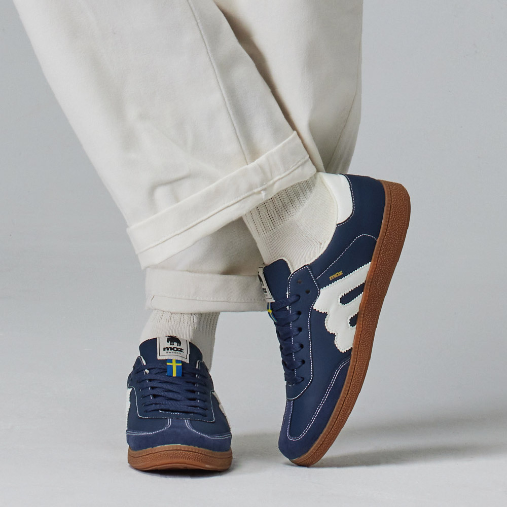 【熱銷】moz瑞典 駝鹿 經典再現 復古 德訓鞋 (復古藍)