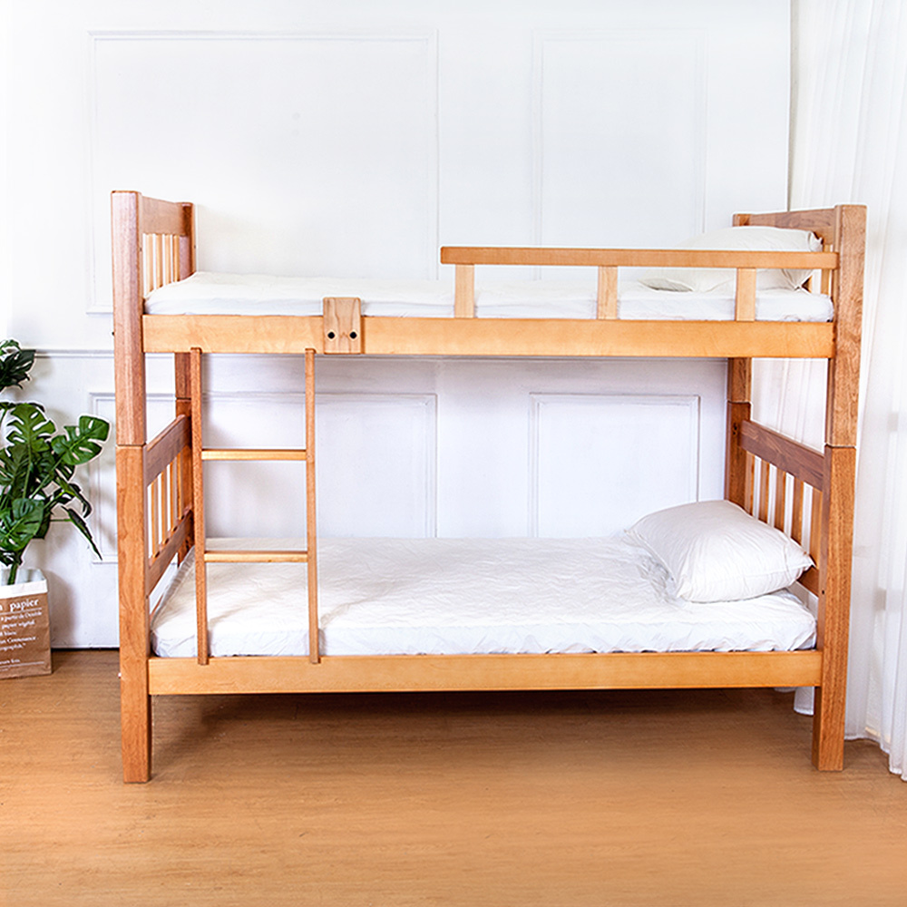 卡特爾3.5尺實木雙層床架