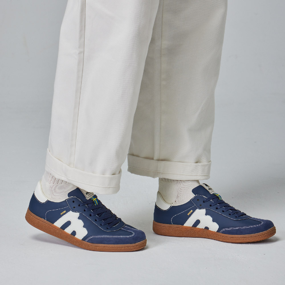 【熱銷】moz瑞典 駝鹿 經典再現 復古 德訓鞋 (復古藍)