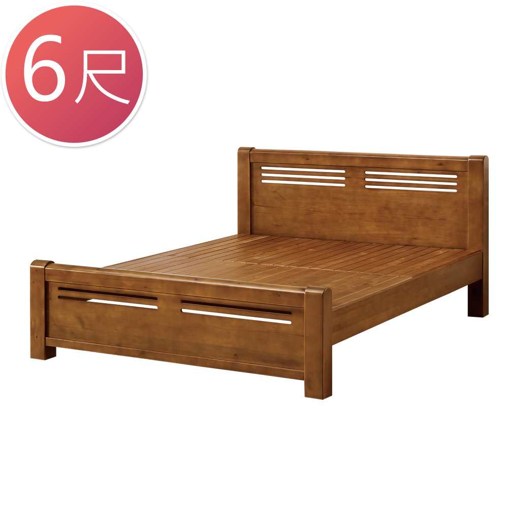 凡斯特6尺實木雙人加大床架