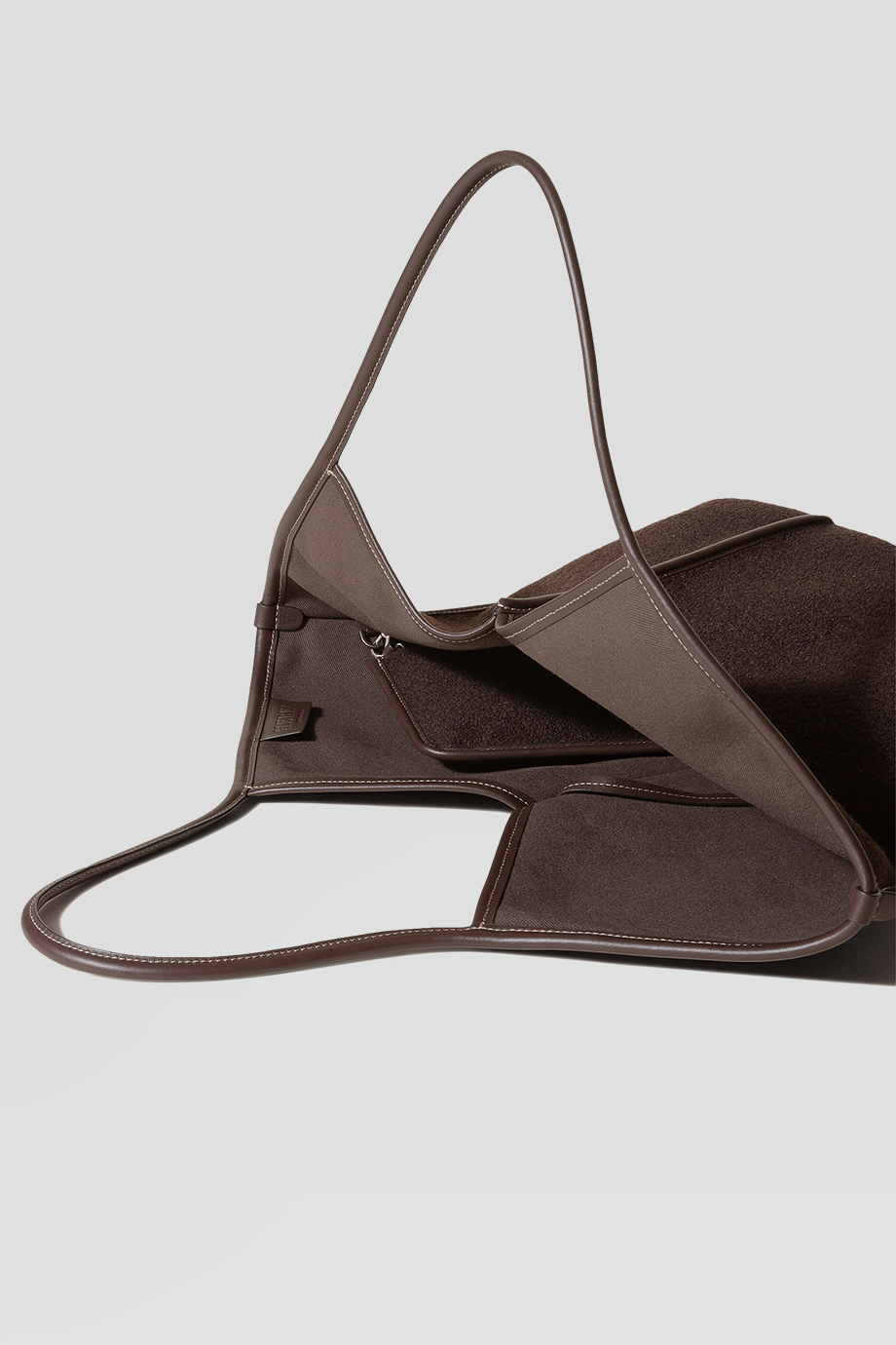 HEREU｜CALELLA 真皮邊飾羊毛托特包