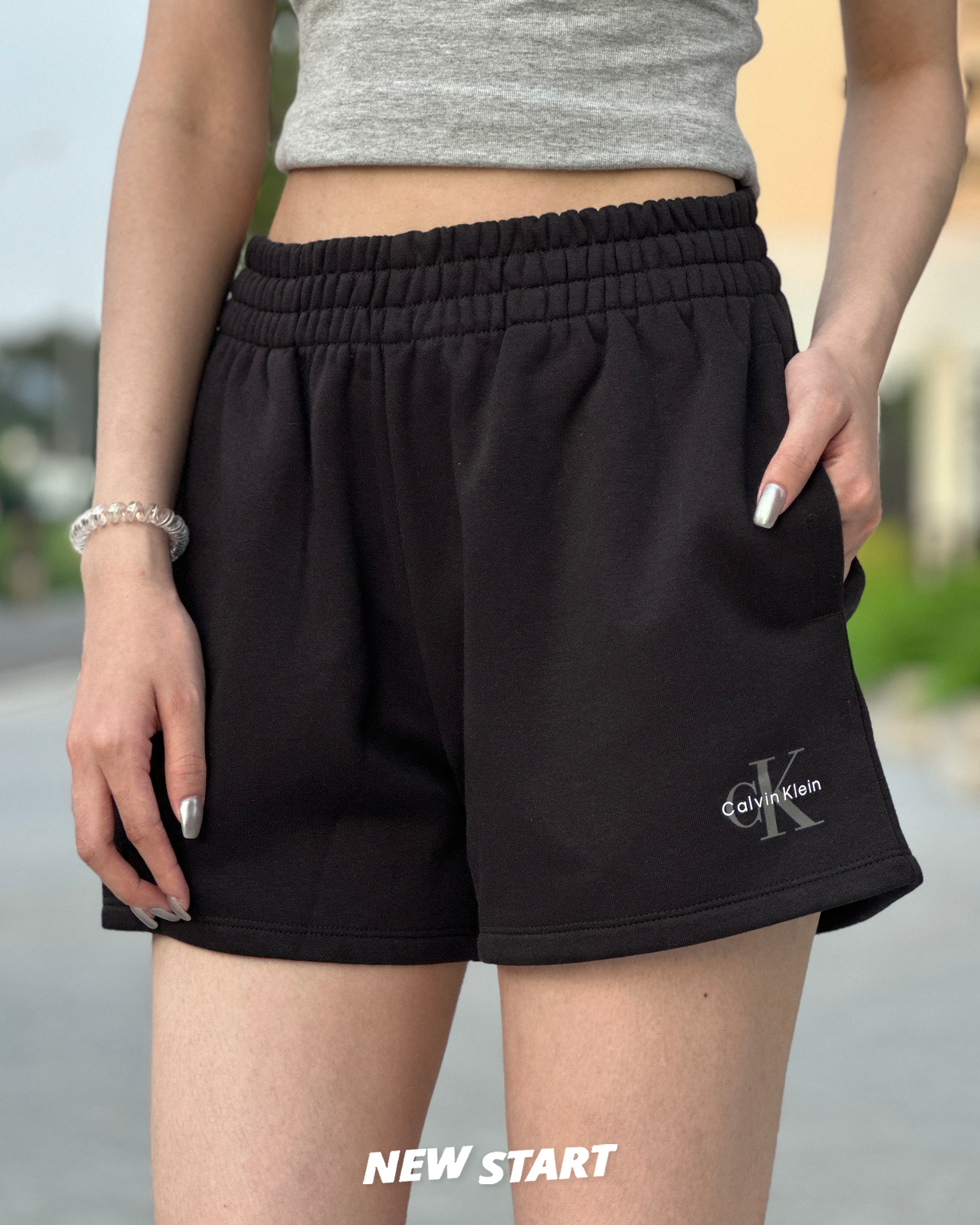 Calvin Klein CK 側邊經典Logo 女款 棉褲 短褲
