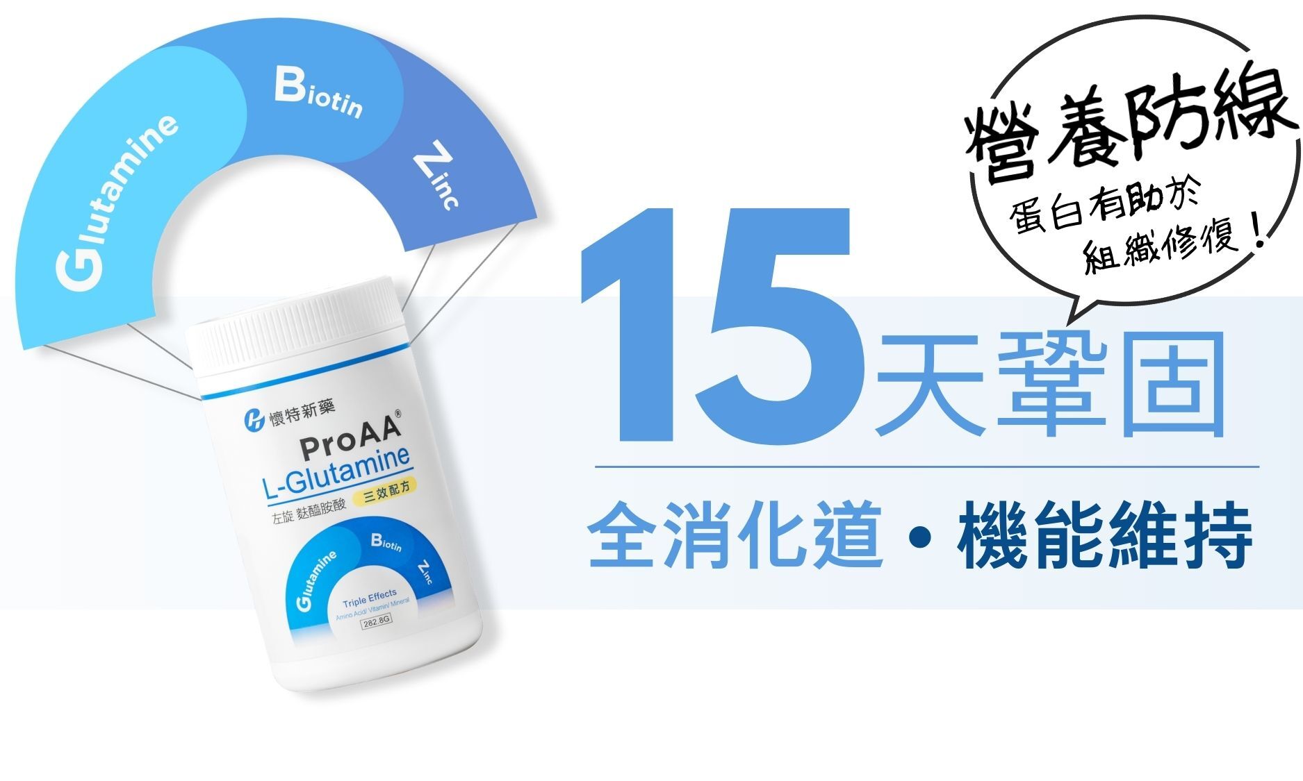 針對嘴破設計之麩醯胺酸保健食品