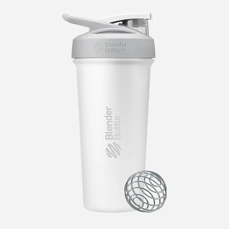 BlenderBottle®Sleek不鏽鋼｜25oz 搖搖杯｜時尚白2.0
