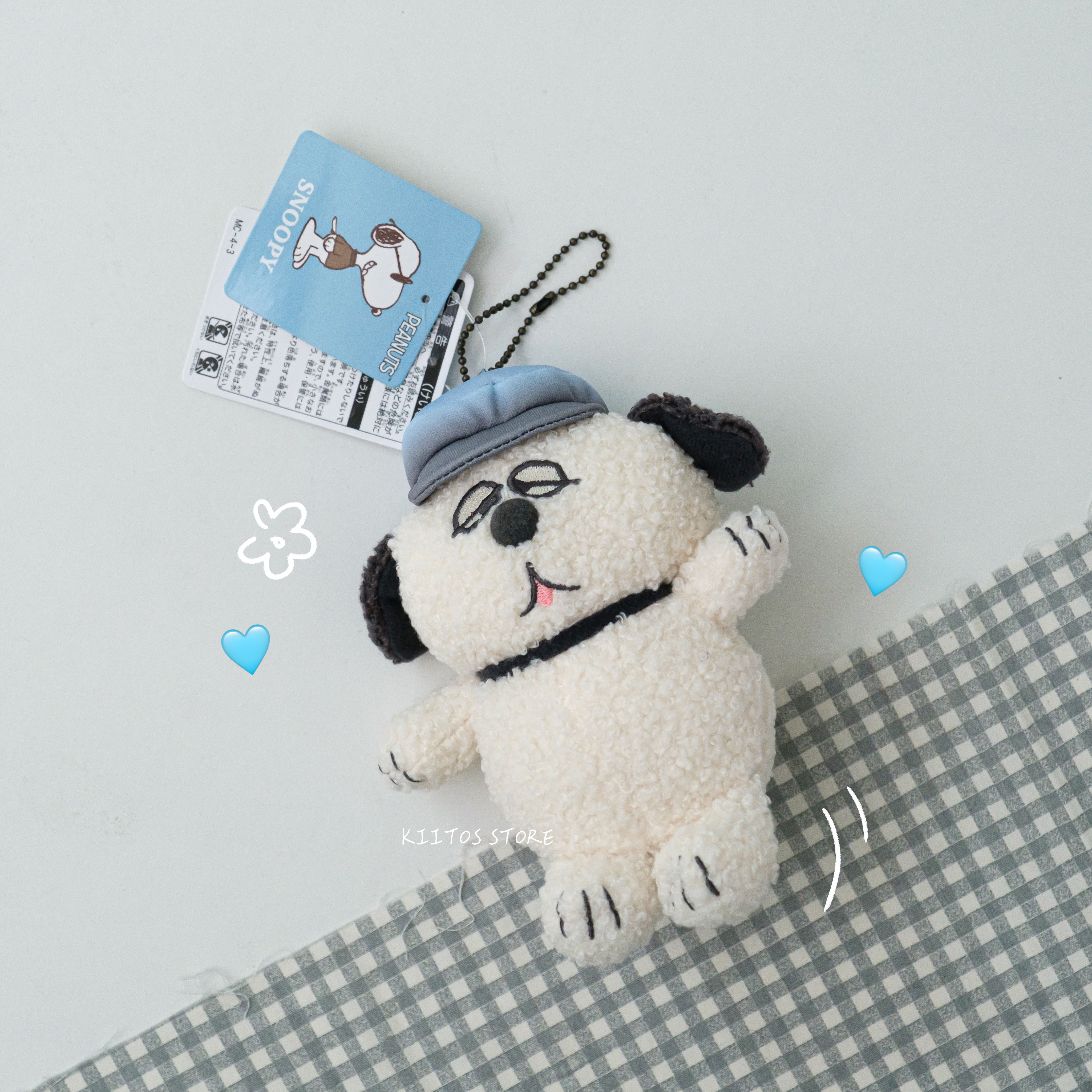 【現貨】日本 Peanuts SNOOPY漸層系列 藍帽 Olaf  歐拉夫 QQ毛 捲毛 娃娃 吊飾