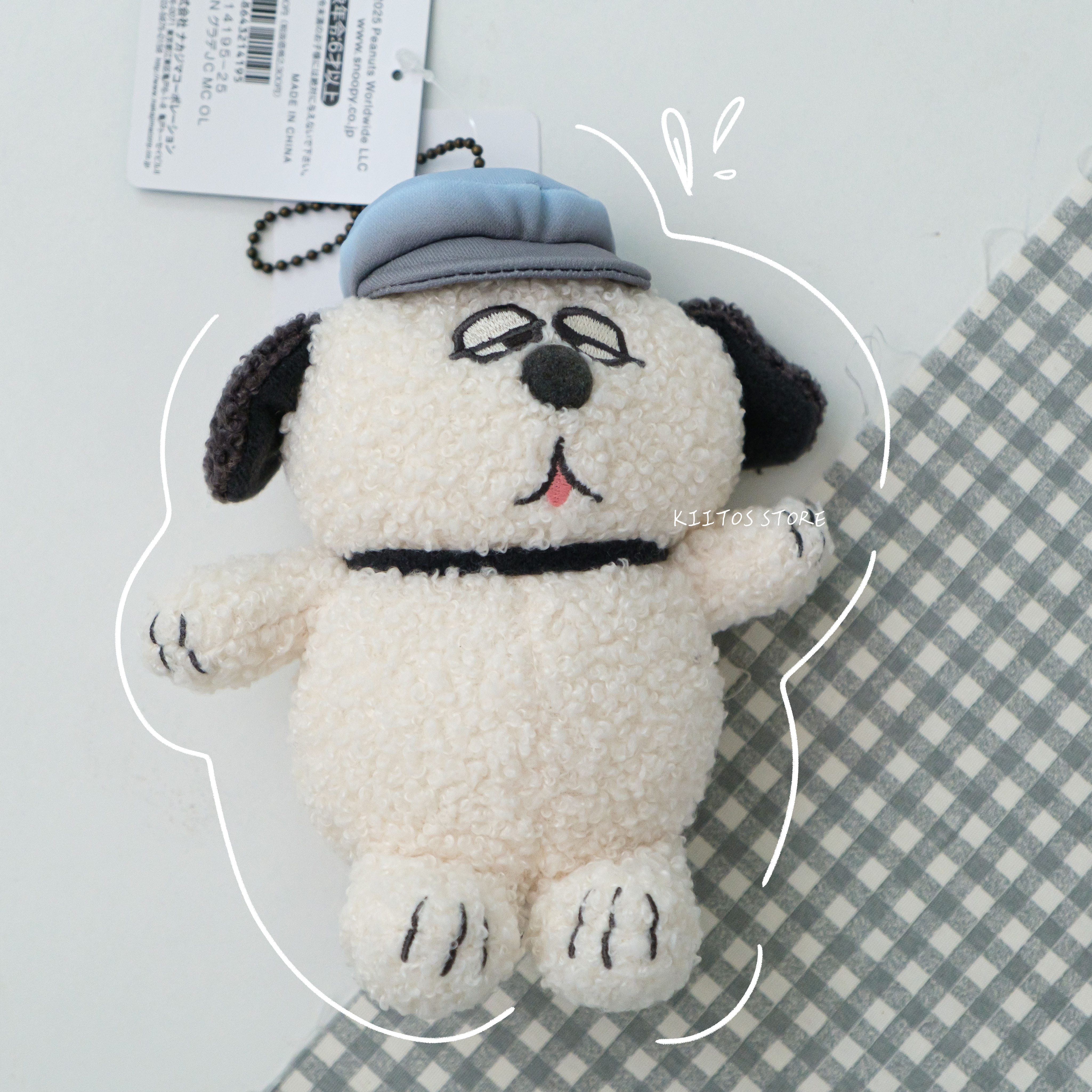 【現貨】日本 Peanuts SNOOPY漸層系列 藍帽 Olaf  歐拉夫 QQ毛 捲毛 娃娃 吊飾