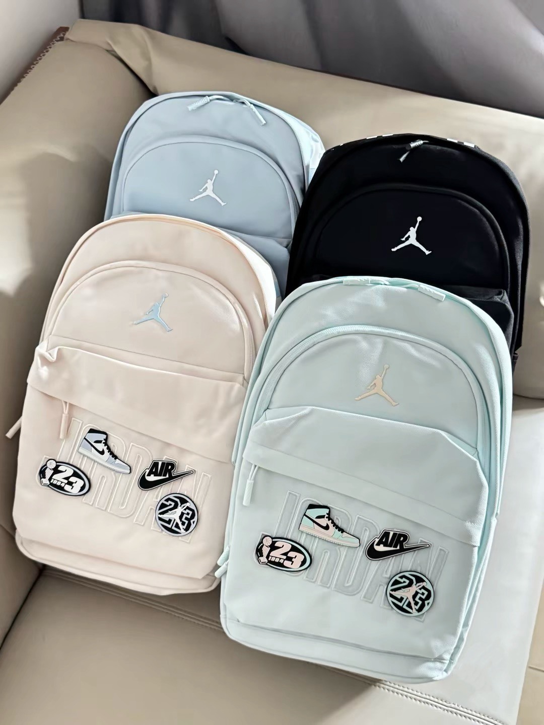 Nike Air Jordan 魔鬼氈隨意貼系列 雙肩包 後背包