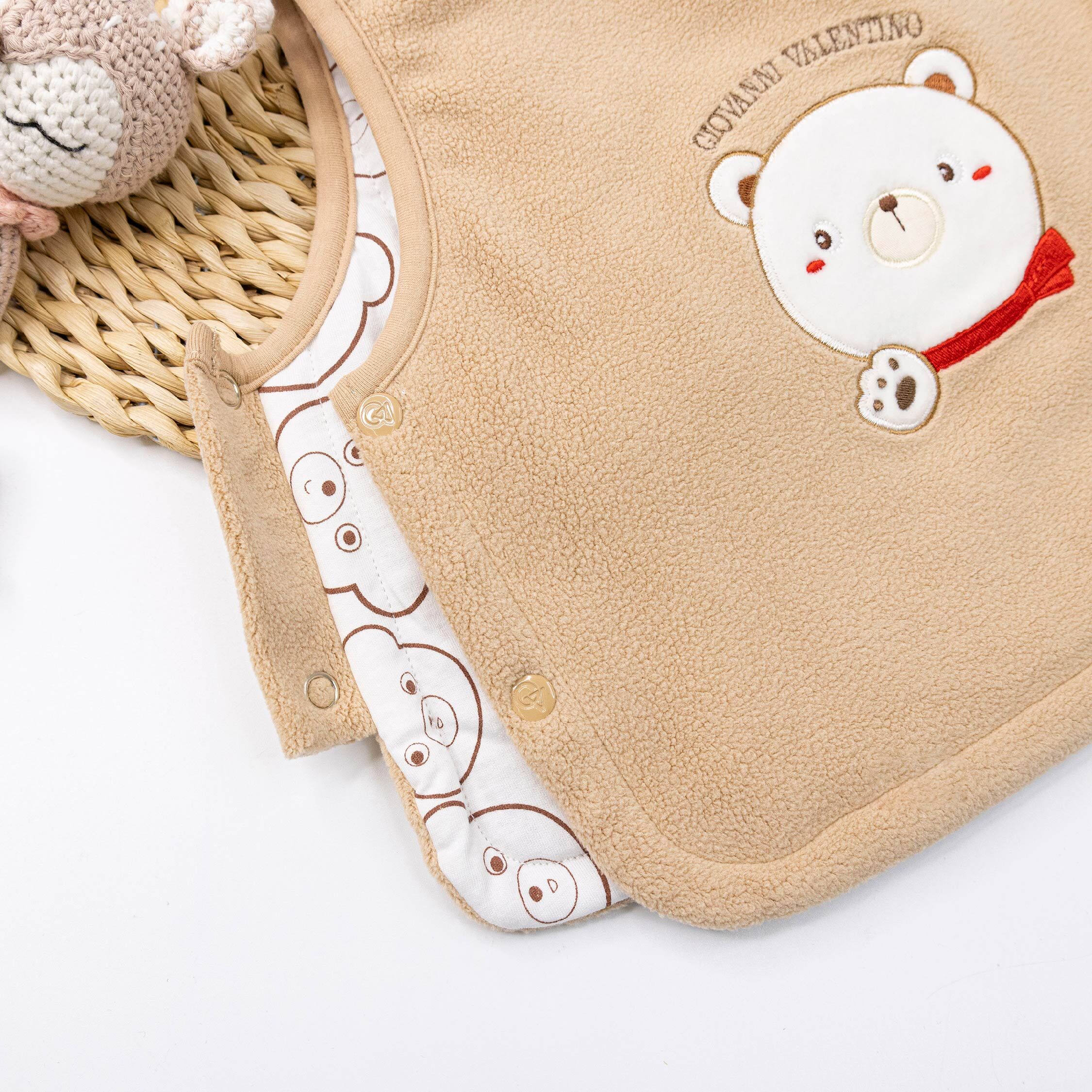 范侖鐵諾【32533】打招呼小熊搖粒絨鋪棉背心＊二色