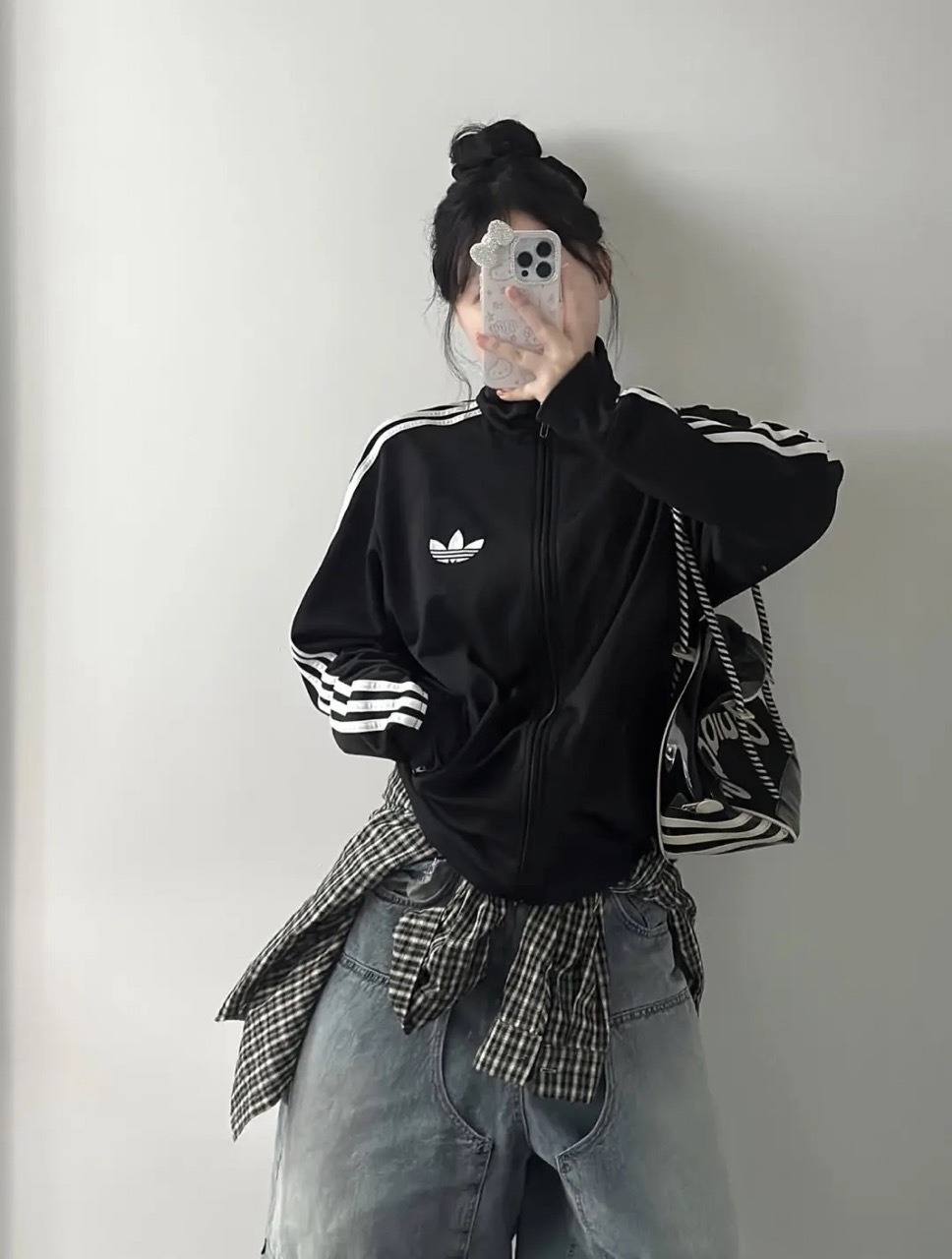 ADIDAS ORIGINALS ADICOLOR FIREBIRD 立領外套 三葉草 黑白 三條線 女款 JC8251 / 預購