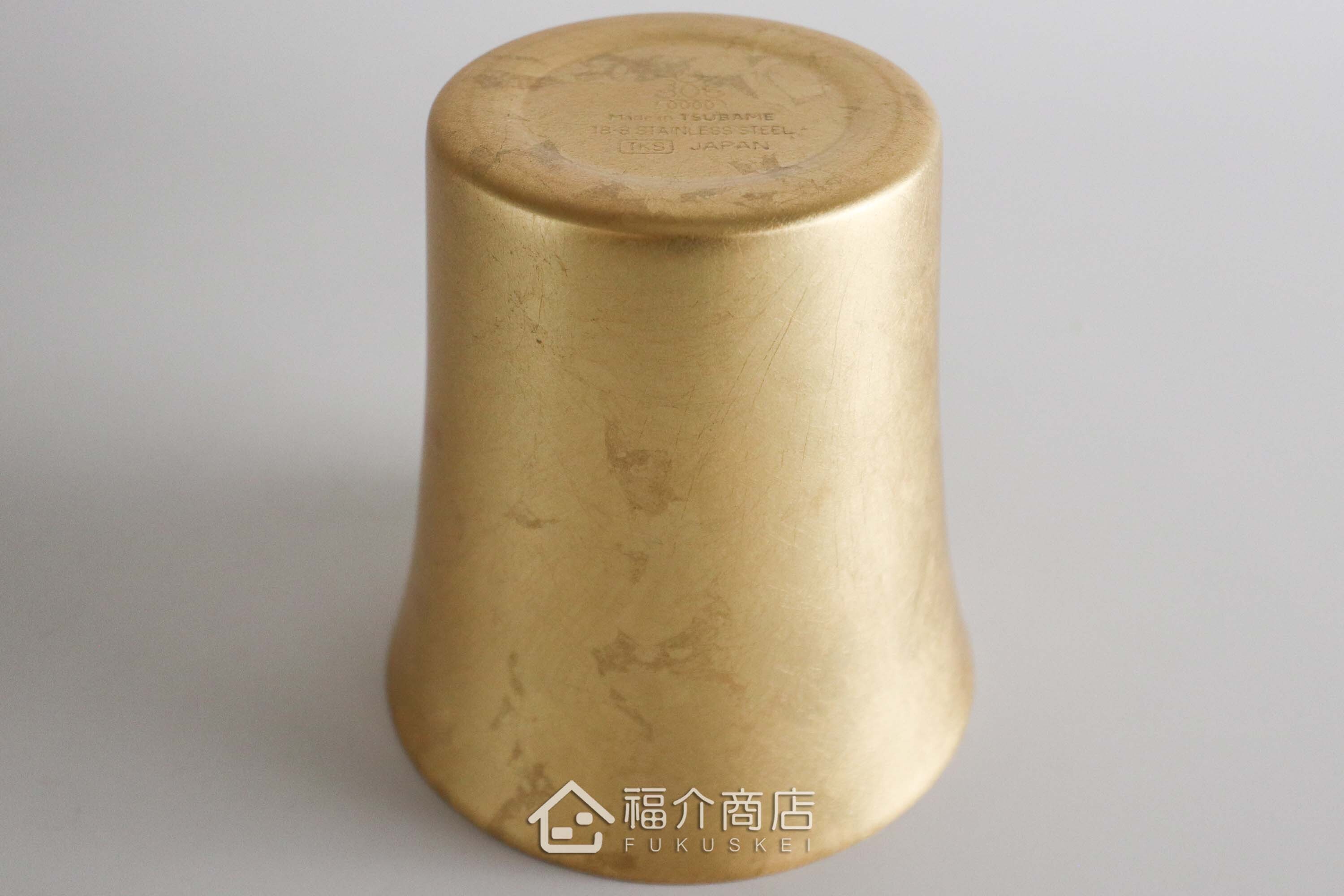 用於盛裝酒用的金箔造型不鏽鋼材質雙層保溫保冷酒杯