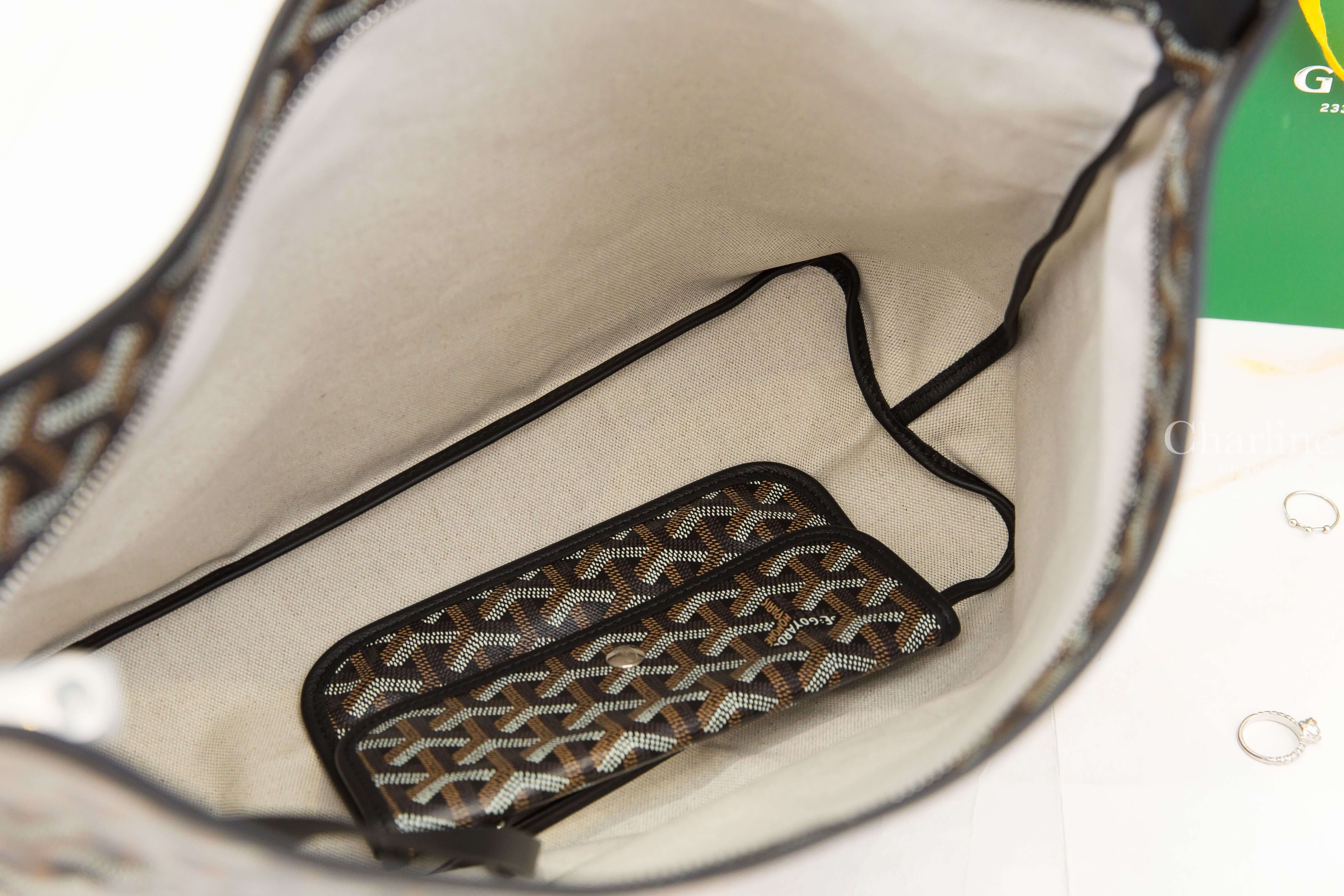 Goyard Bohème Hobo Bag 黑色黃色愛心帆布小牛皮同色手提肩背包-Charline Boutique 精品代購