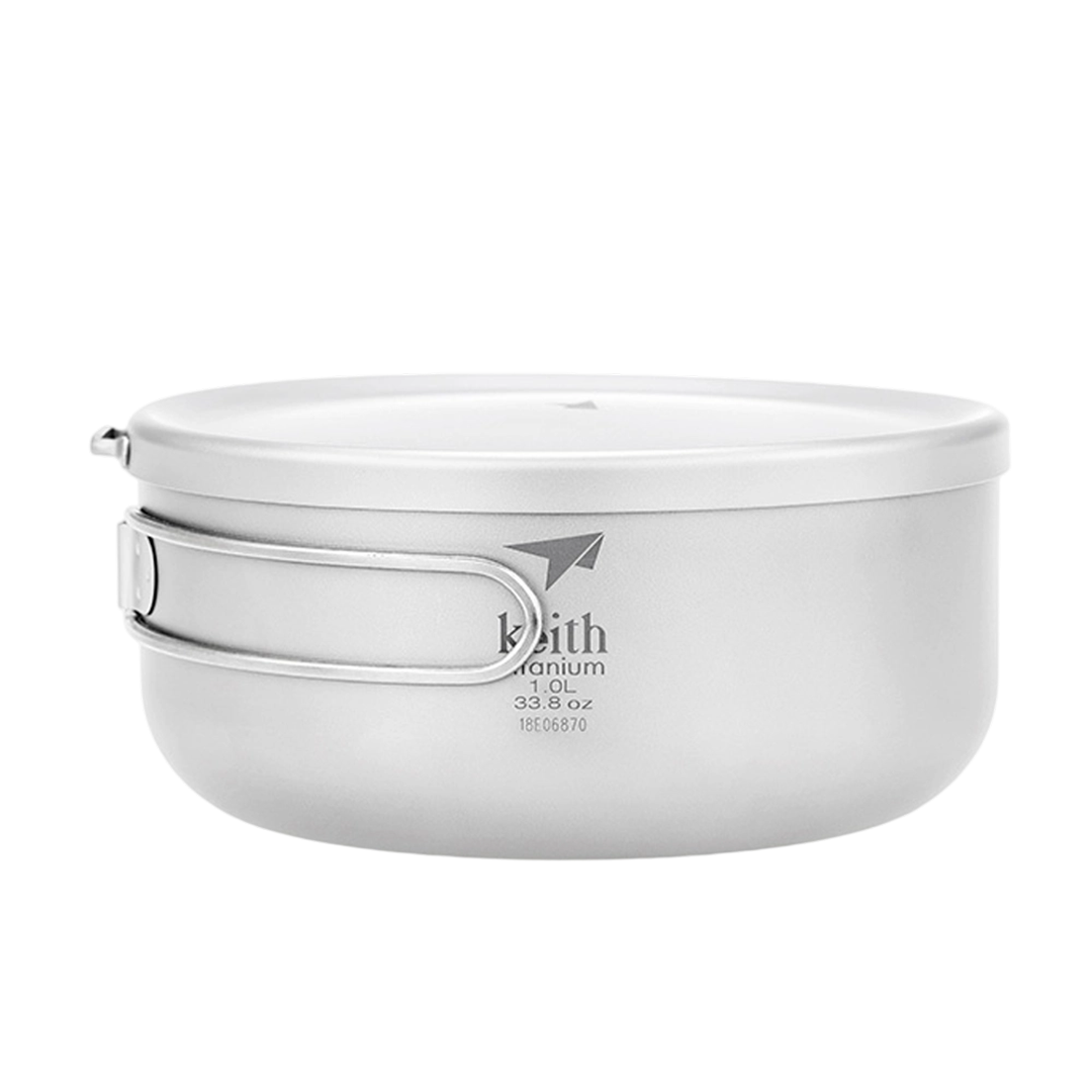 Keith 鎧斯 純鈦輕量環保圓形便當飯盒 1L 51KEITI5328