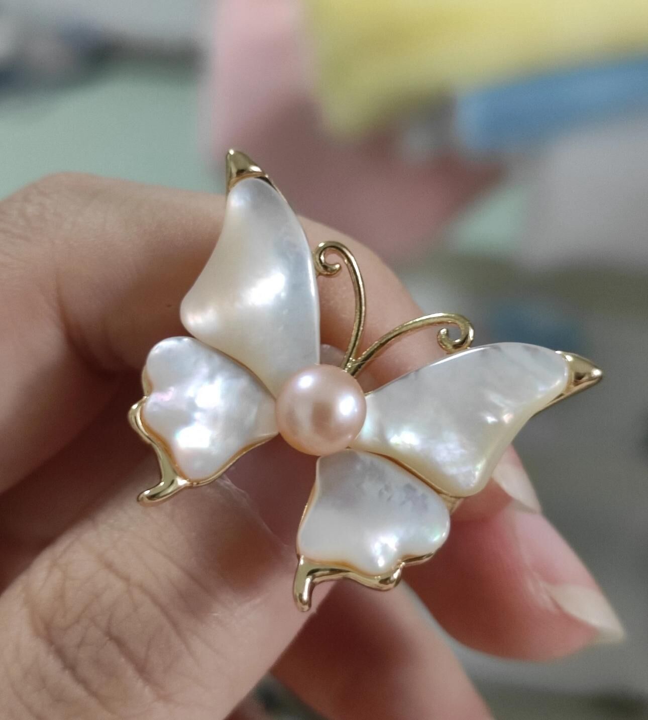 【直播】LL082842 蝴蝶款珍珠胸針(XZR0495011)