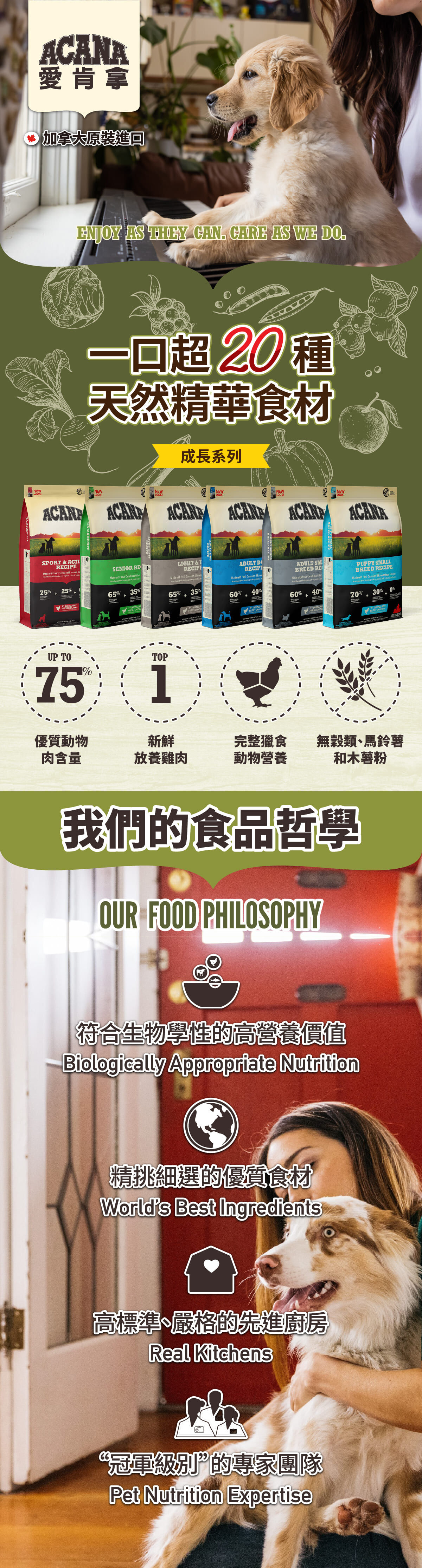 愛肯拿-ACANA-貓飼料-狗飼料-無穀