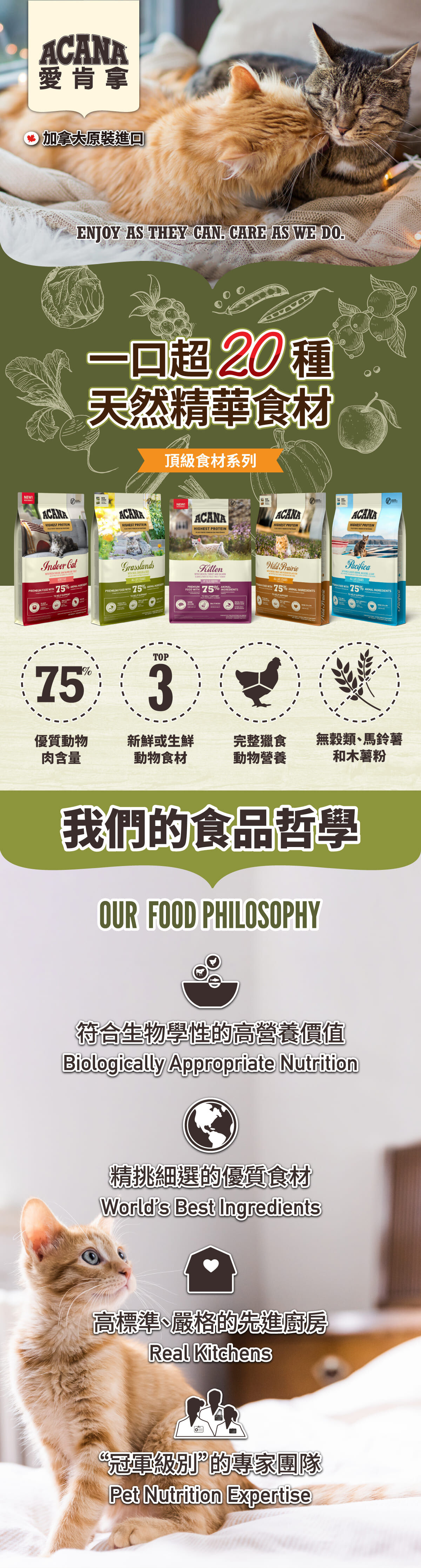 愛肯拿-ACANA-貓飼料-狗飼料-無穀