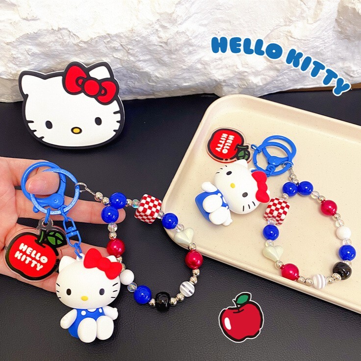 正版三麗鷗kitty坐姿珠鍊吊飾